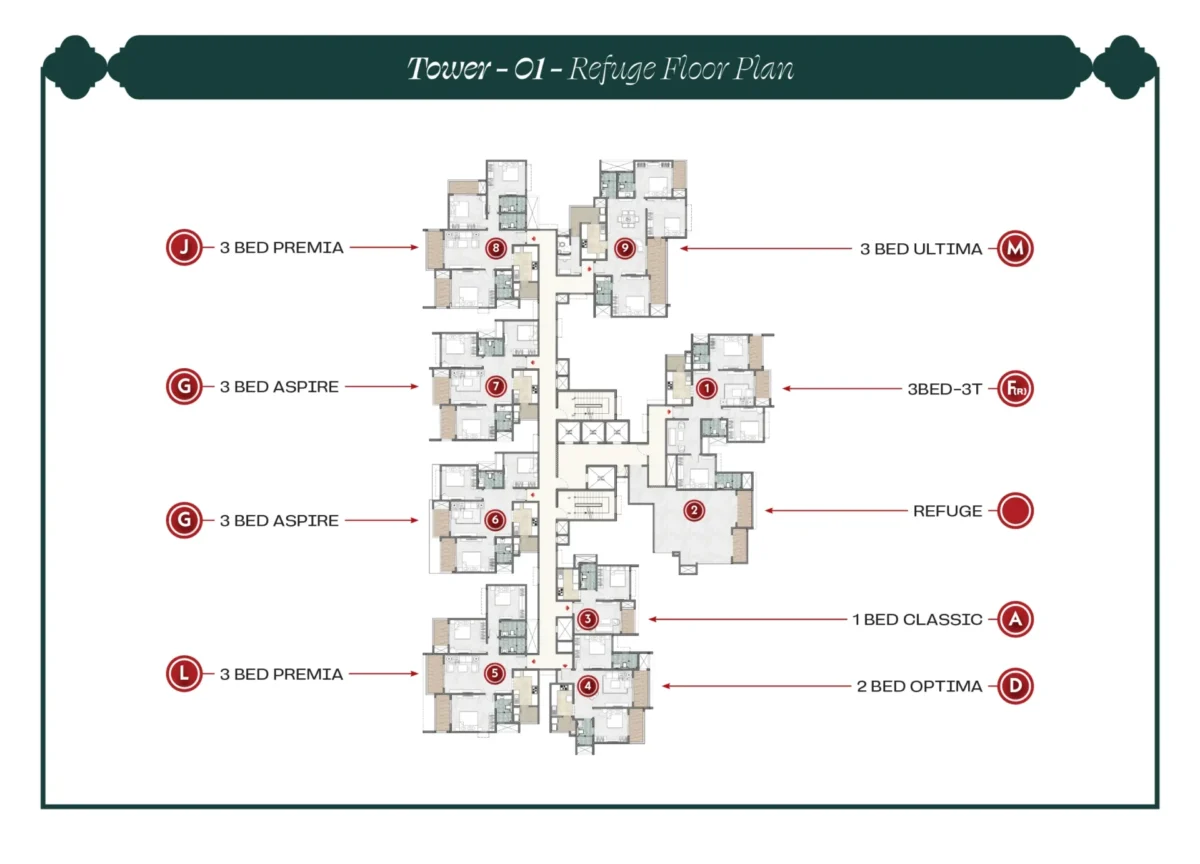 Tower 1 - Refuge Floor Plan