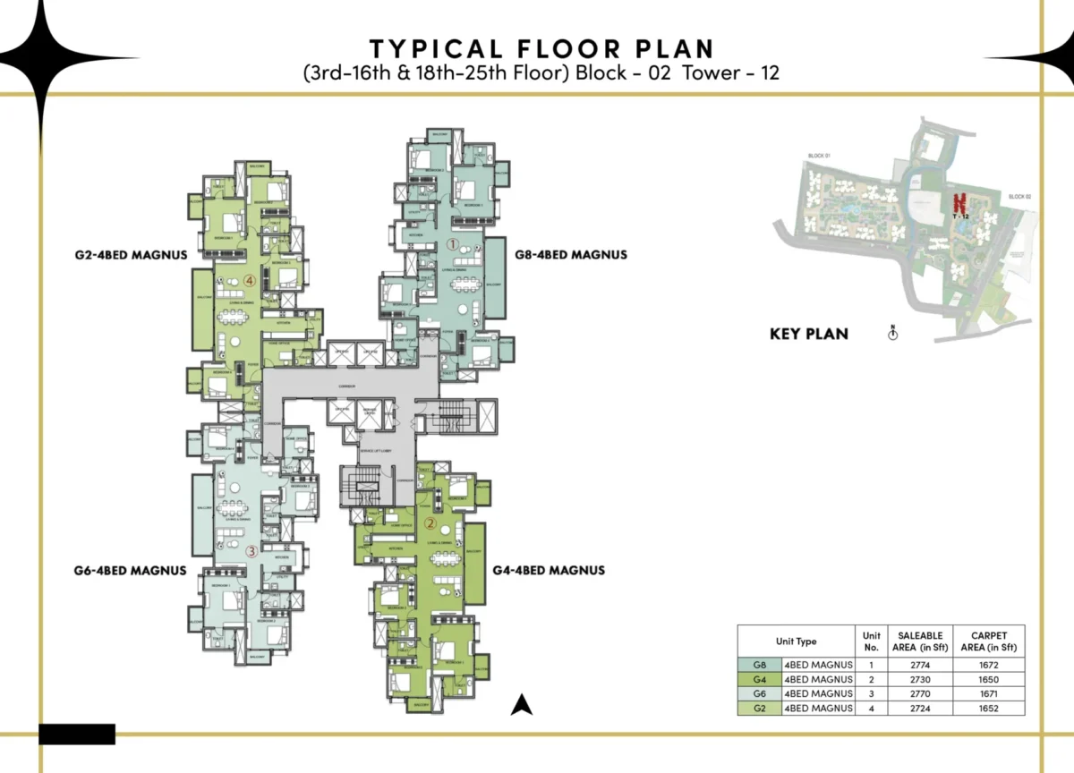 Tower 12 - Block 2 - Typical Floor Plan