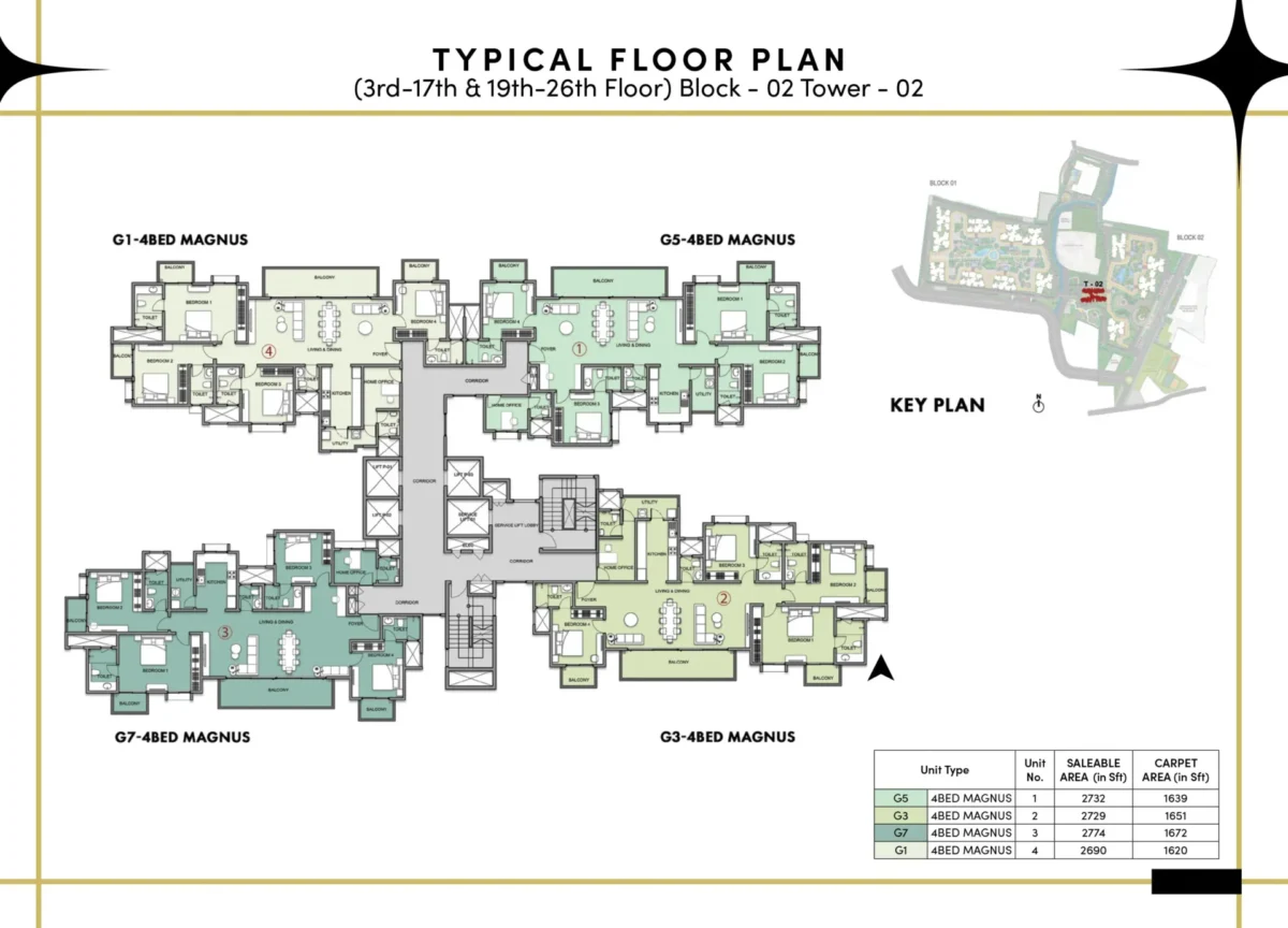 Tower 2 - Block 2 - Typical Floor Plan
