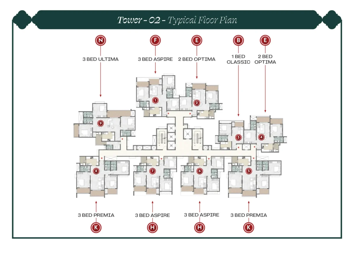 Tower 2 - Typical Floor Plan