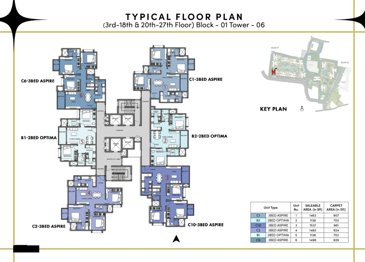 Tower 6 - Block 1 - Typical Floor Plan