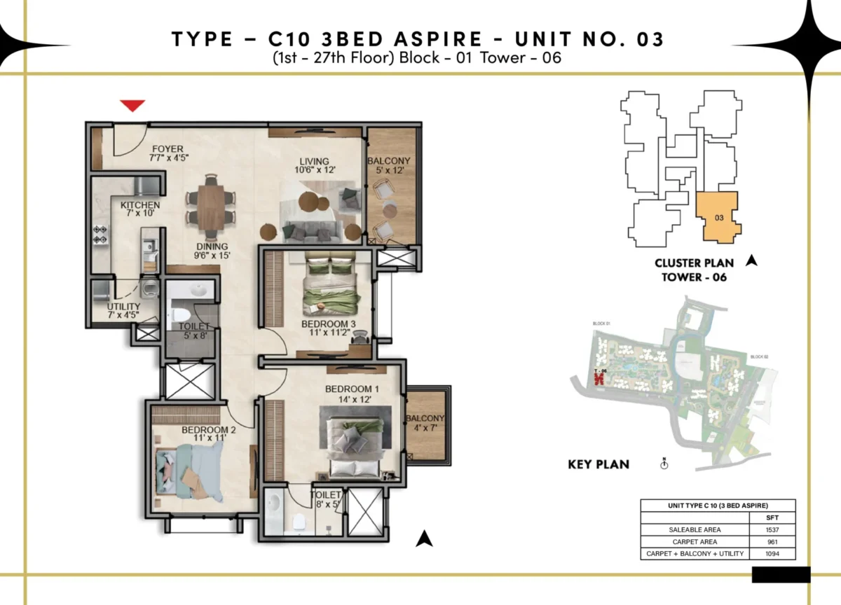 Type C10 - 3 Bed Aspire - T6 B1
