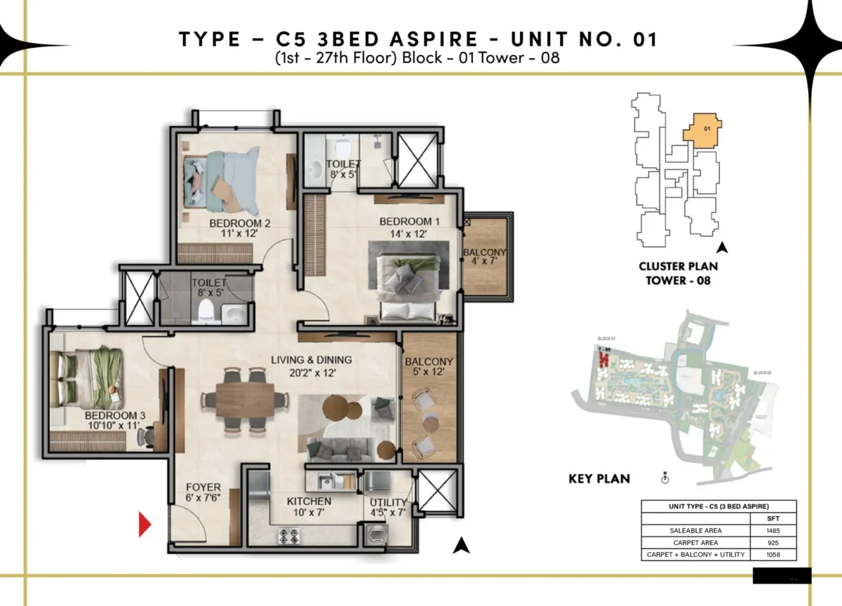 Type C5 - 3 Bed Aspire - T8 B1