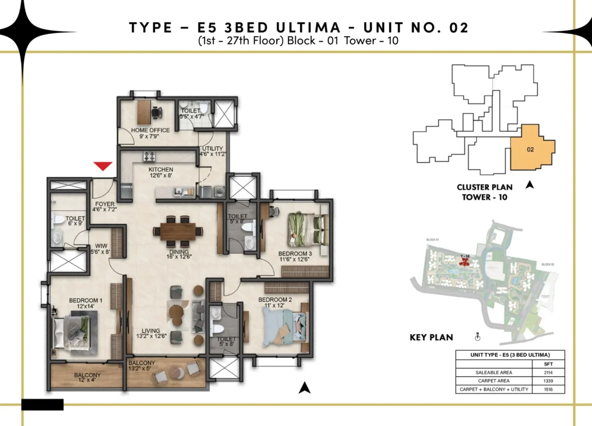 Type E5 - 3 Bed Ultima - T10 B1
