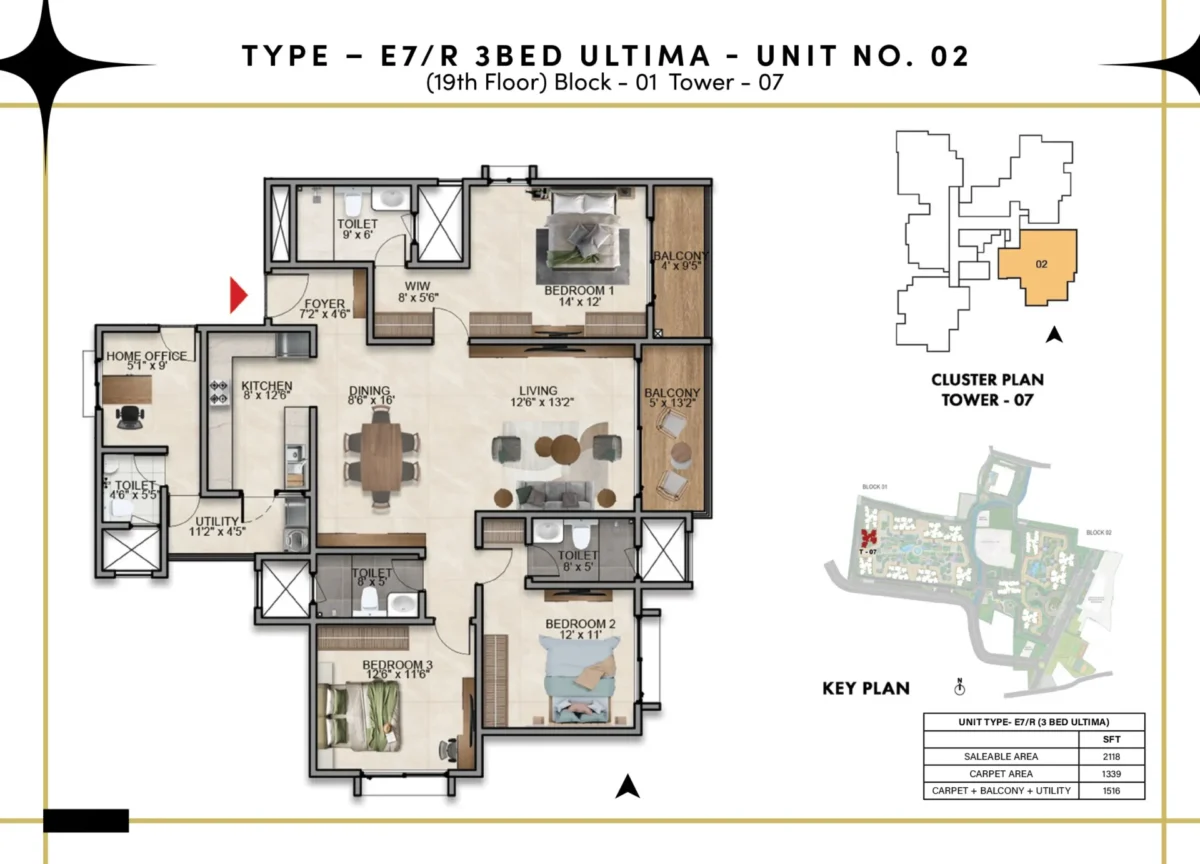 Type E7 - 3 Bed Ultima - T7 B1