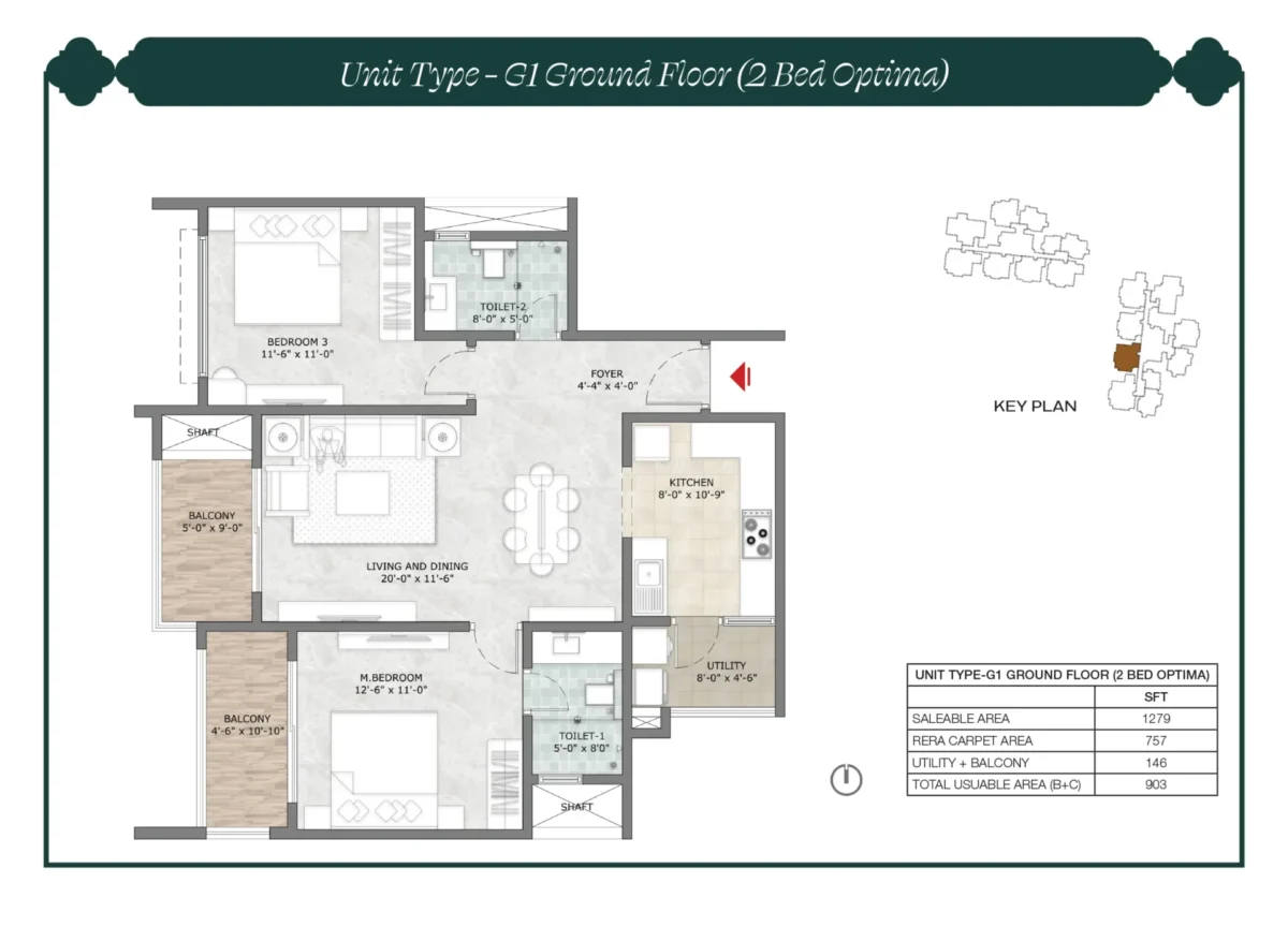 Type G1 - Ground Floor - 2 Bed Optima