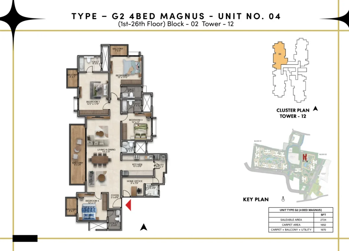 Type G2 - 4 Bed Magnus - T12 B2