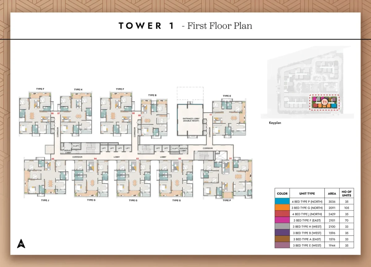 Tower 1 - First Floor Plan