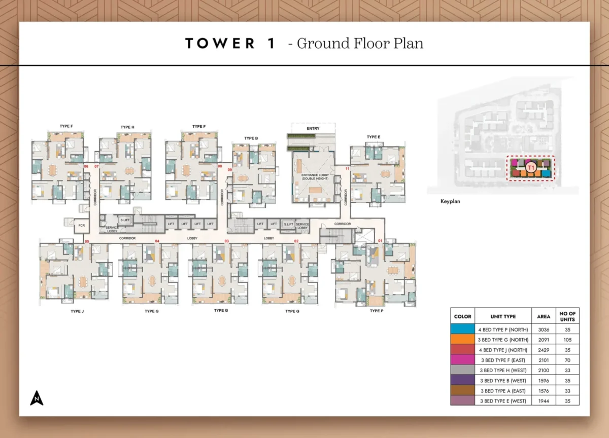 Tower 1 - Ground Floor Plan