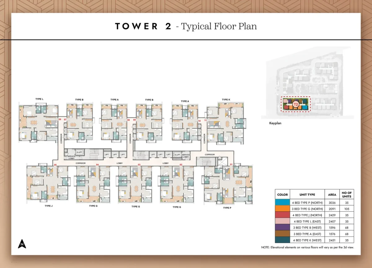 Tower 2 - Typical Floor Plan