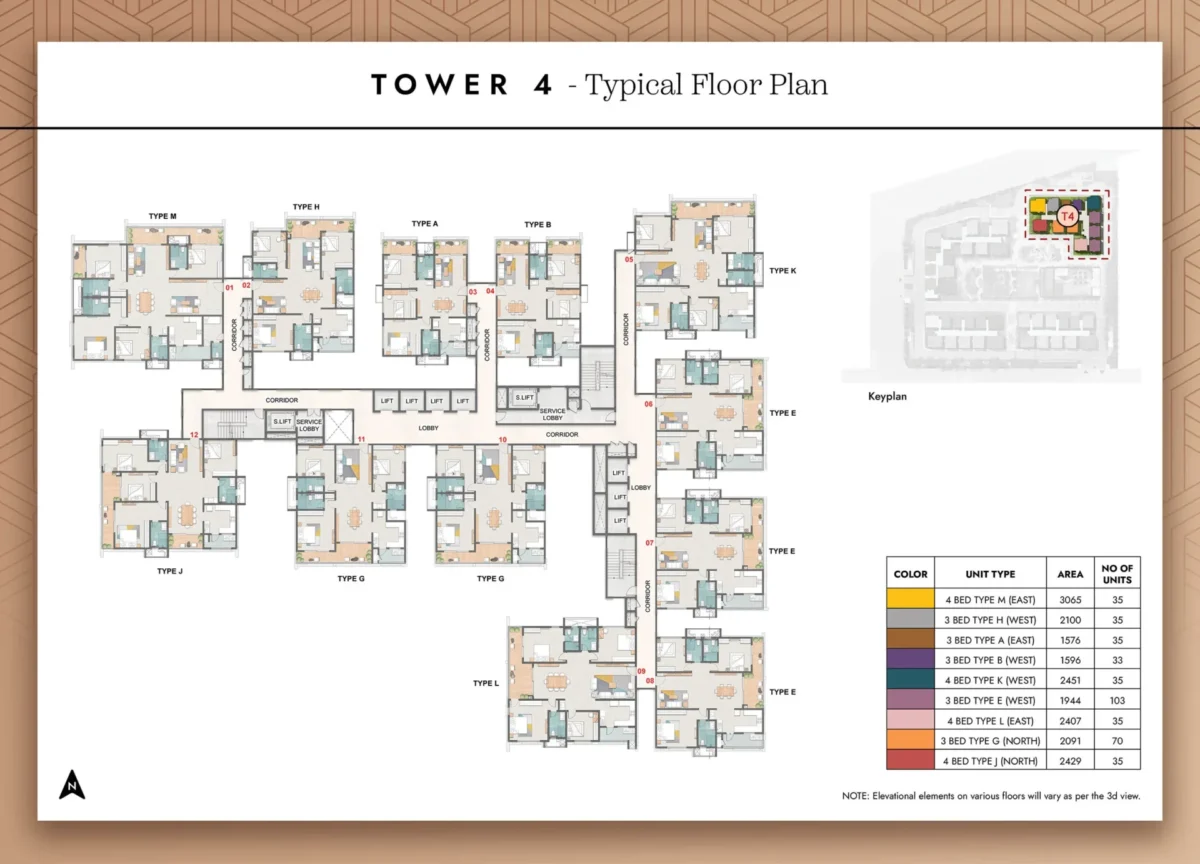 Tower 4 - Typical Floor Plan