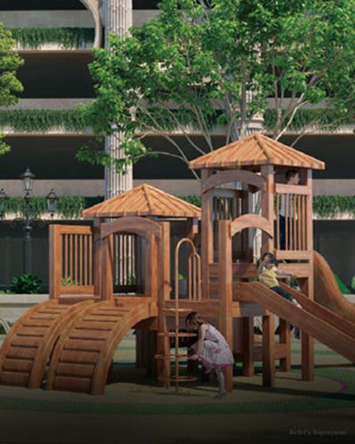 Jungle Themed Kids Play Area with Ultra-Modern Equipment