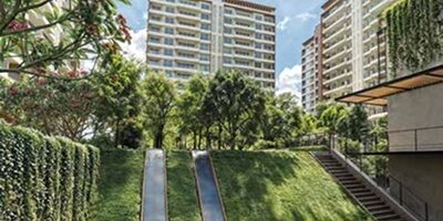 Kids' Play Lawn with Slides